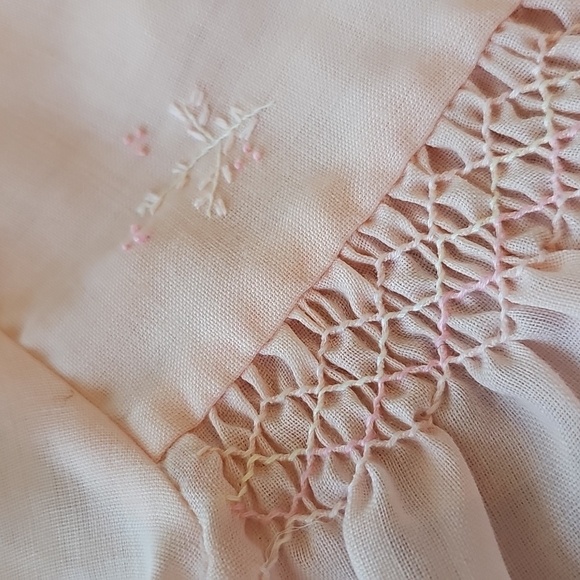 Vintage Sarah Louise English Wool Blend Baby Girls Pink Dress, 6-12 Months - Picture 4 of 15